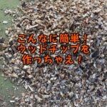 ウッドチップのDIY?剪定時の枝を処理したら使えそうになった話！